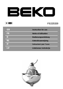 Bedienungsanleitung BEKO FS 225320 Gefrierschrank