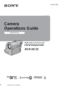 Manual Sony DCR-HC15E Camcorder