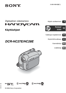 Käyttöohje Sony DCR-HC28E Kameranauhuri