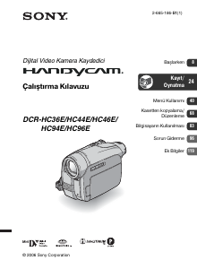 Kullanım kılavuzu Sony DCR-HC46E Kaydedici kamera