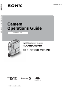 Manual Sony DCR-PC109E Camcorder