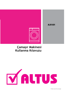 Kullanım kılavuzu Altus ALM 801 Çamaşır makinesi