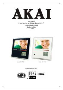 Mode d’emploi Akai ARF-170BS Cadre photo numérique