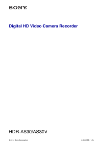 Handleiding Sony HDR-AS30V Camcorder