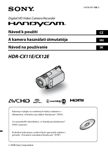 Manuál Sony HDR-CX12E Videokamera