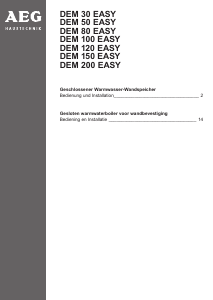 Bedienungsanleitung AEG DEM 30 Easy Warmwasserspeicher