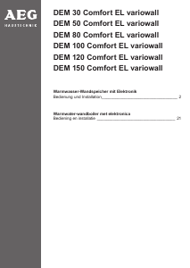 Handleiding AEG DEM 50 Comfort EL variowall Boiler