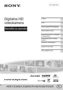 Priročnik Sony HDR-PJ10E Prenosna kamera