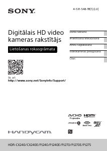 Rokasgrāmata Sony HDR-PJ240E Videokamera