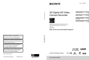 Instrukcja Sony HDR-TD30E Kamera