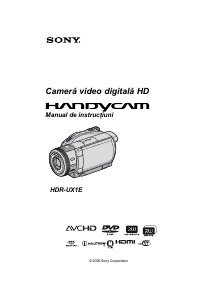 Manual Sony HDR-UX1E Cameră video