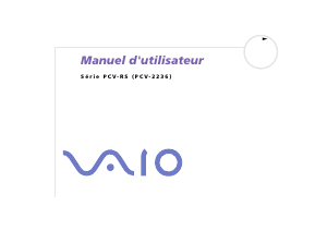 Mode d’emploi Sony PCV-RS316 Vaio Ordinateur de bureau