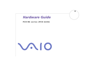Manual Sony PCV-RSM31 Vaio Desktop Computer