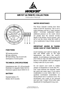 Handleiding Wryst Ultimate ES30 Horloge