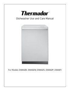 Manual Thermador DW44FI Dishwasher