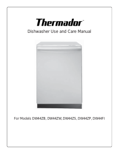 Manual Thermador DW44ZB Dishwasher