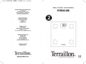 Mode d’emploi Terraillon Fitness One Pèse-personne