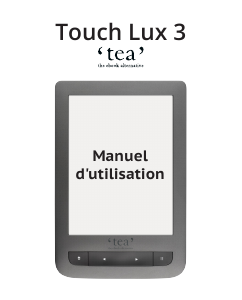 Mode d’emploi TEA Touch Lux 3 Liseuse