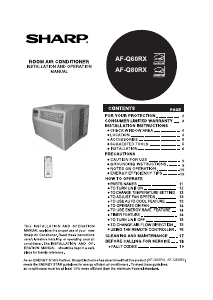 Handleiding Sharp AF-Q60RX Airconditioner