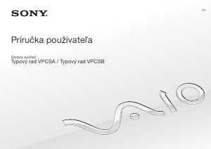 Návod Sony Vaio VPCSB2A7R Laptop