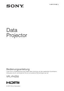 Bedienungsanleitung Sony VPL-FHZ55 Projektor