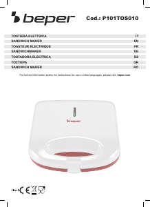 Handleiding Beper P101TOS010 Contactgrill