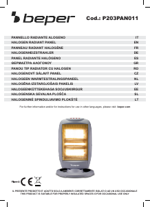 Handleiding Beper P203PAN011 Kachel
