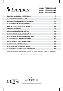 Handleiding Beper P102BIL002 Keukenweegschaal