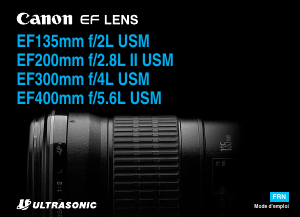 Mode d’emploi Canon EF 200mm f/2.8L II USM Objectif