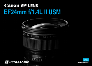 Manual de uso Canon EF 24mm f/1.4L II USM Objetivo
