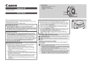 Mode d’emploi Canon EF 40mm f/2.8 STM Objectif