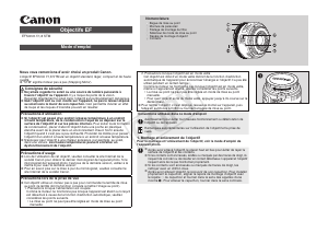 Mode d’emploi Canon EF 50mm f/1.8 STM Objectif
