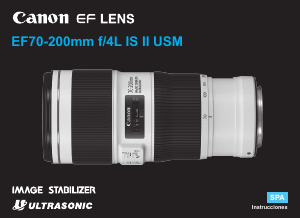 Manual de uso Canon EF 70-200mm f/4L IS II USM Objetivo