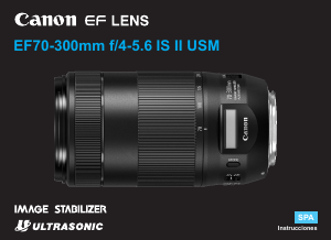 Manual de uso Canon EF 70-300mm f/4-5.6 IS II USM Objetivo