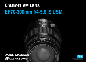 Manual de uso Canon EF 70-300mm f/4-5.6 IS USM Objetivo