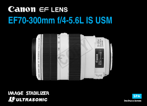 Manual de uso Canon EF 70-300mm f/4-5.6L IS USM Objetivo