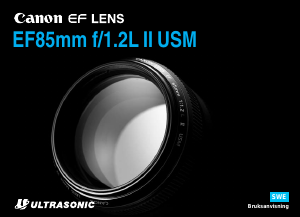 Bruksanvisning Canon EF 85mm f/1.2L II USM Objektiv