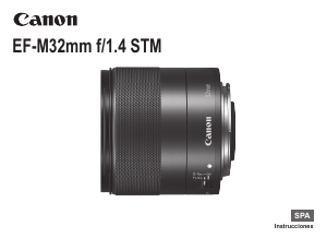 Manual de uso Canon EF-M 32mm f/1.4 STM Objetivo