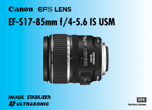 Manual de uso Canon EF-S17-85mm f/4-5.6 IS USM Objetivo