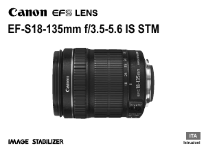 Manuale Canon EF-S18-135mm f/3.5-5.6 IS STM Obiettivo