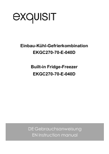 Bedienungsanleitung Exquisit EKGC 270-70-E-040D Kühl-gefrierkombination