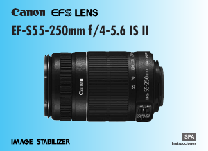 Manual de uso Canon EF-S55-250mm f/4-5.6 IS II Objetivo