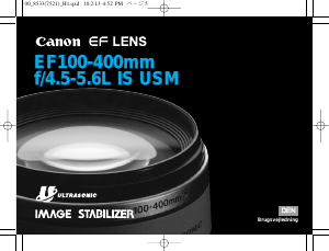 Brugsanvisning Canon EF100-400mm f/4.5-5.6L IS USM Objektiv