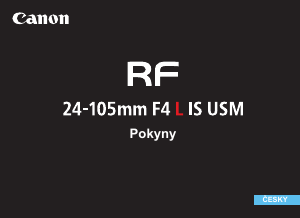 Manuál Canon RF 24-105mm F4 L IS USM Objektiv