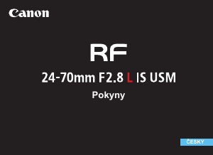 Manuál Canon RF 24-70mm F2.8 L IS USM Objektiv