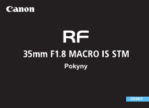 Manuál Canon RF 35mm F1.8 Macro IS STM Objektiv