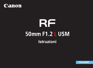 Manuale Canon RF 50mm F1.2 L USM Obiettivo