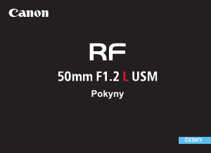 Manuál Canon RF 50mm F1.2 L USM Objektiv