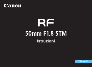 Manuale Canon RF 50mm F1.8 STM Obiettivo