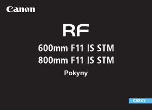 Manuál Canon RF 800mm F11 IS STM Objektiv